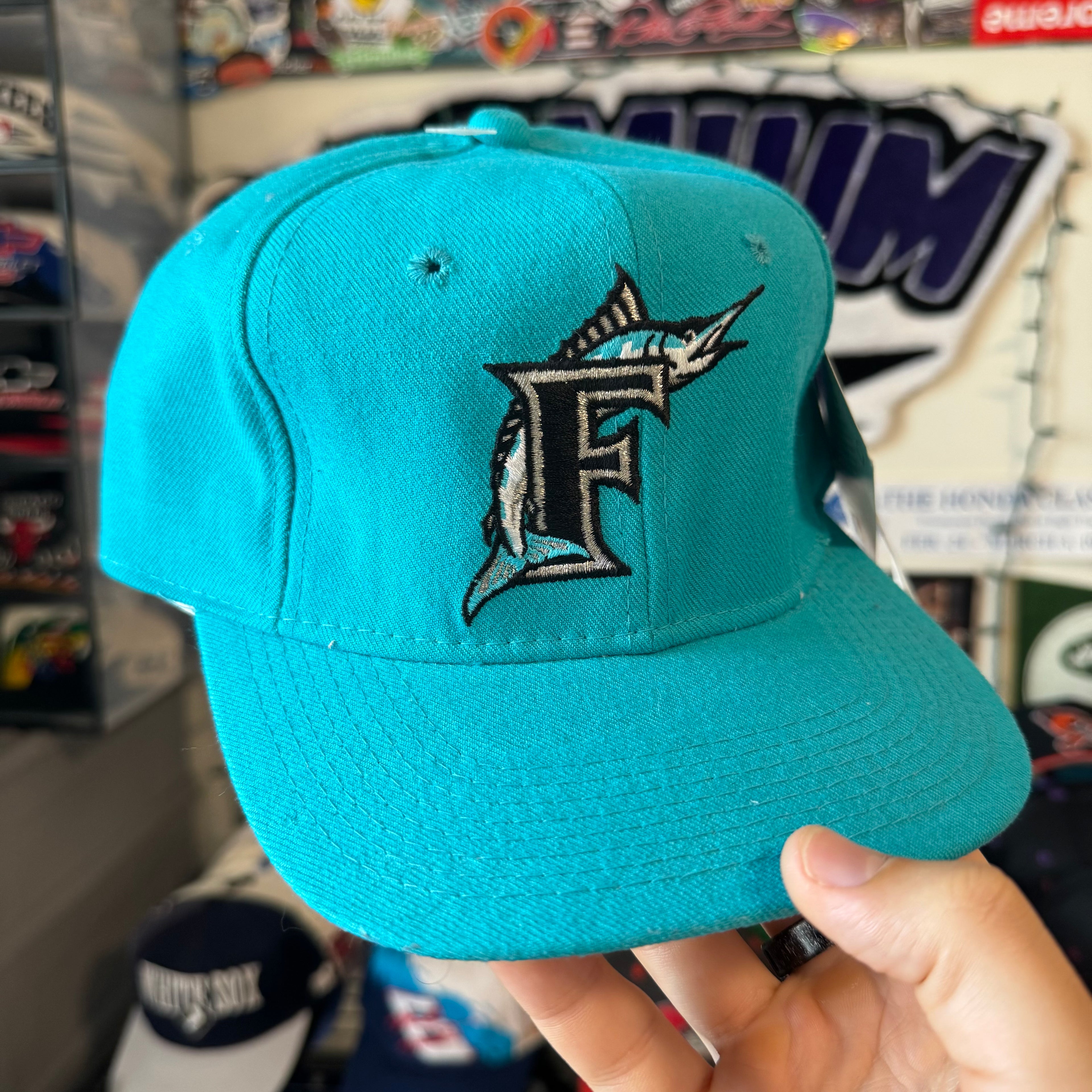 Florida Marlins Sports Specialties Plain Logo Fitted Size 7 1/4