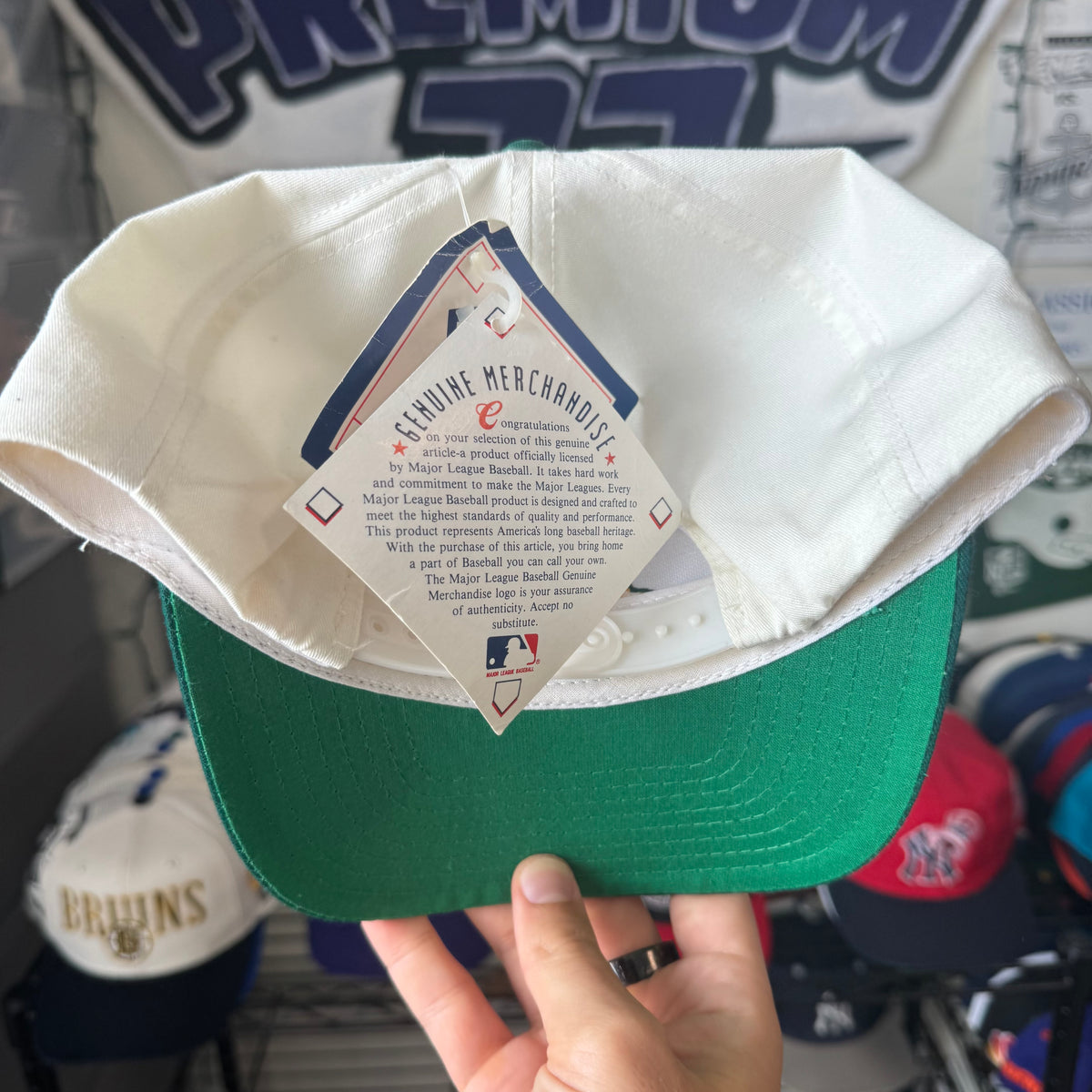 Oakland Athletics Plain Logo Twins Enterprise MLB Baseball Snapback signed by Steve Ontiveros