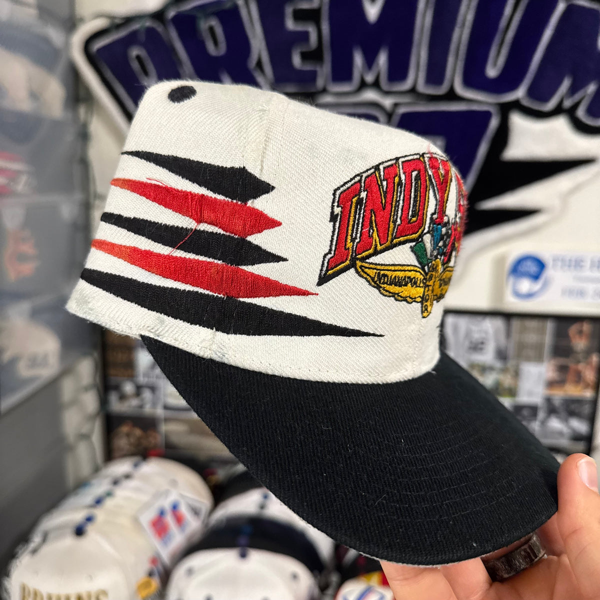 Indy 500 Logo Athletic Diamond Cut. Indy Motor Speedway 90’s Indy Car Racing Snapback