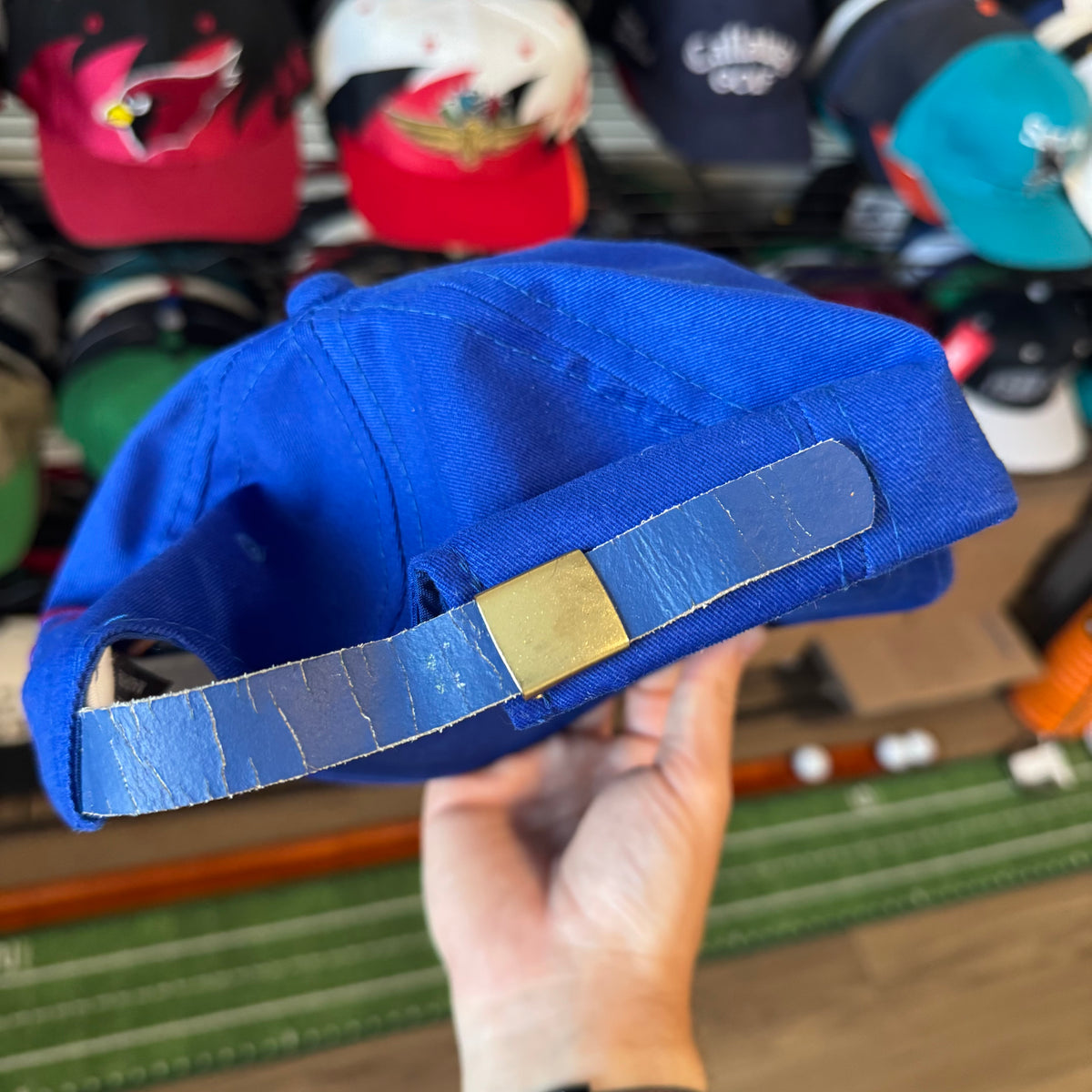 Greg Norman Shark Blue Vintage Golf Strapback Hat