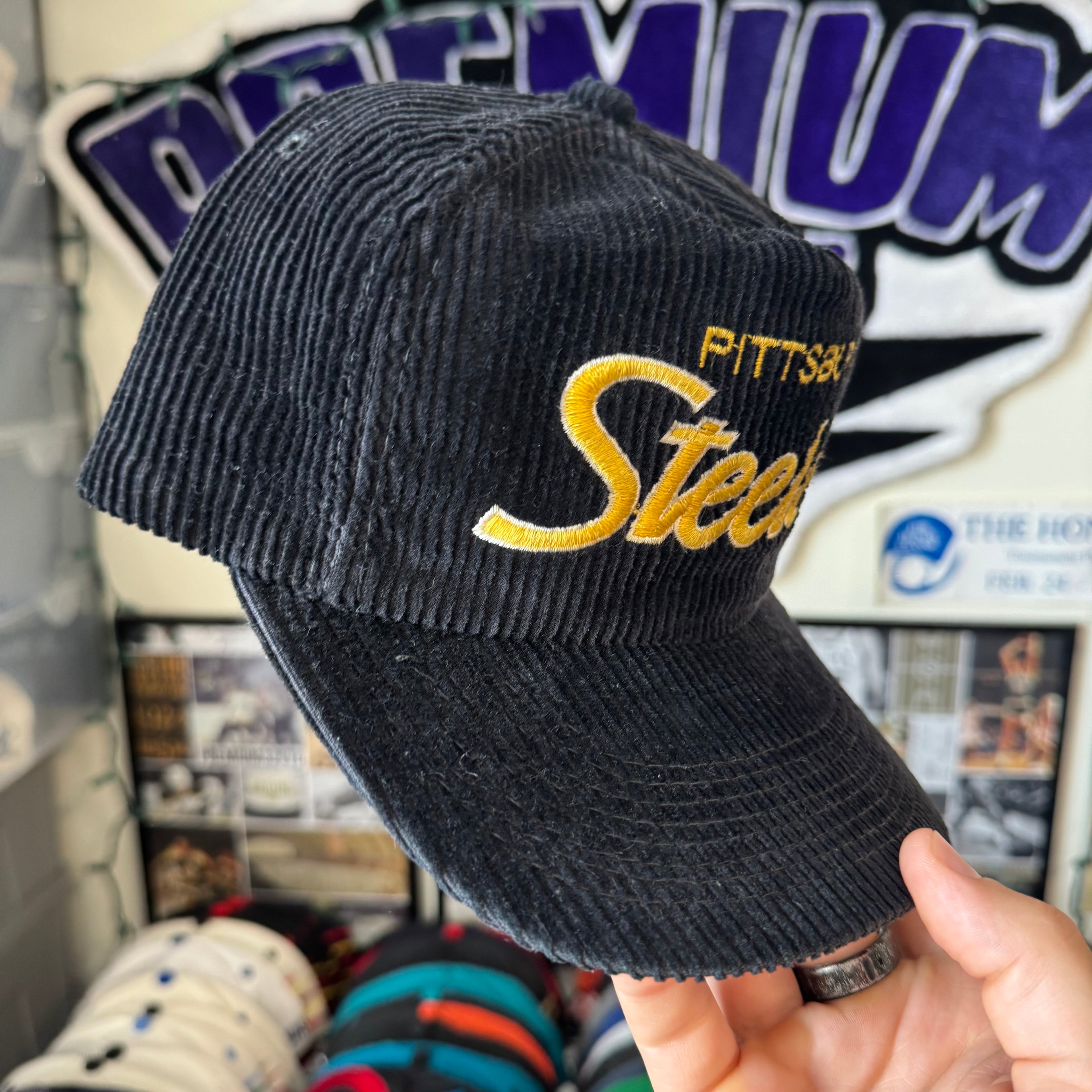 Pittsburgh Steelers Corduroy Sports Specialties Double Line Script NFL Football Zipperback
