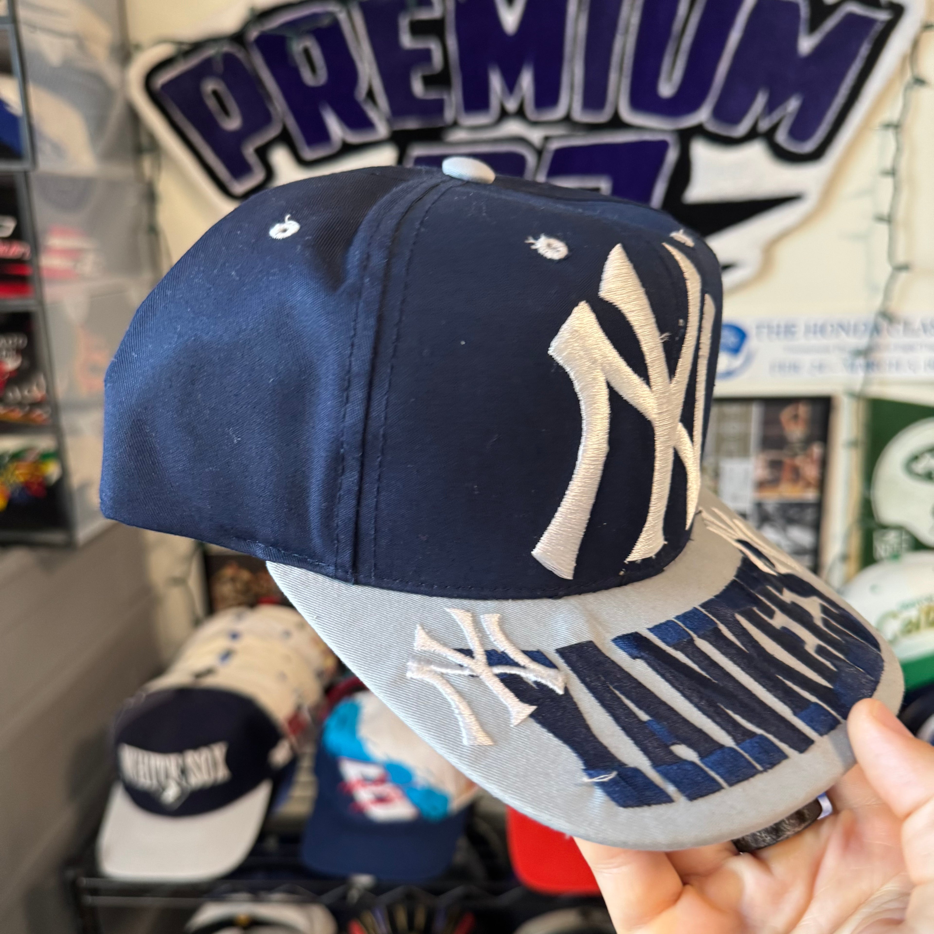 New York Yankees Brim Spell Out MLB Baseball Snapback