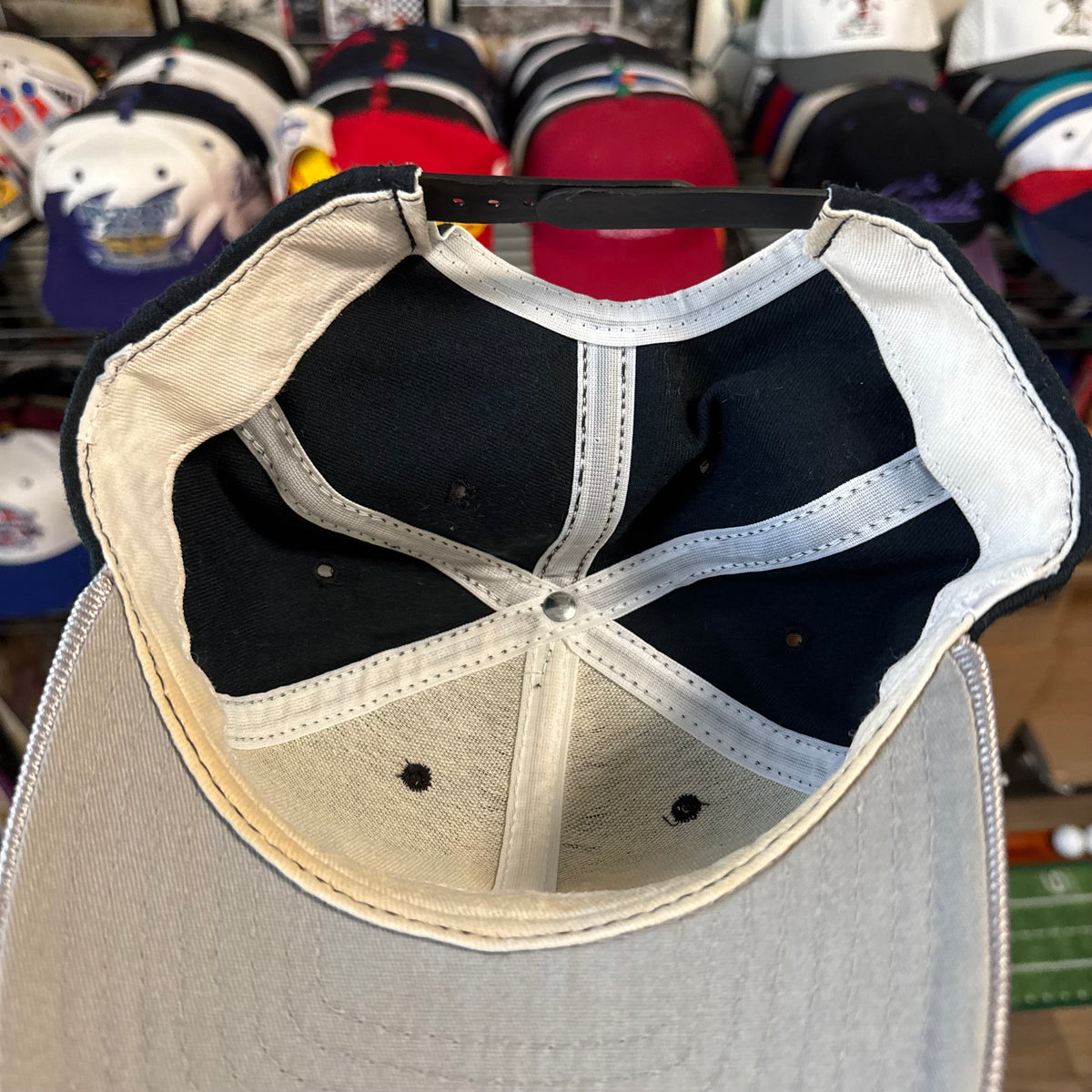 New England Patriots Black Plain Logo with Metallic Brim NFL Football Snapback
