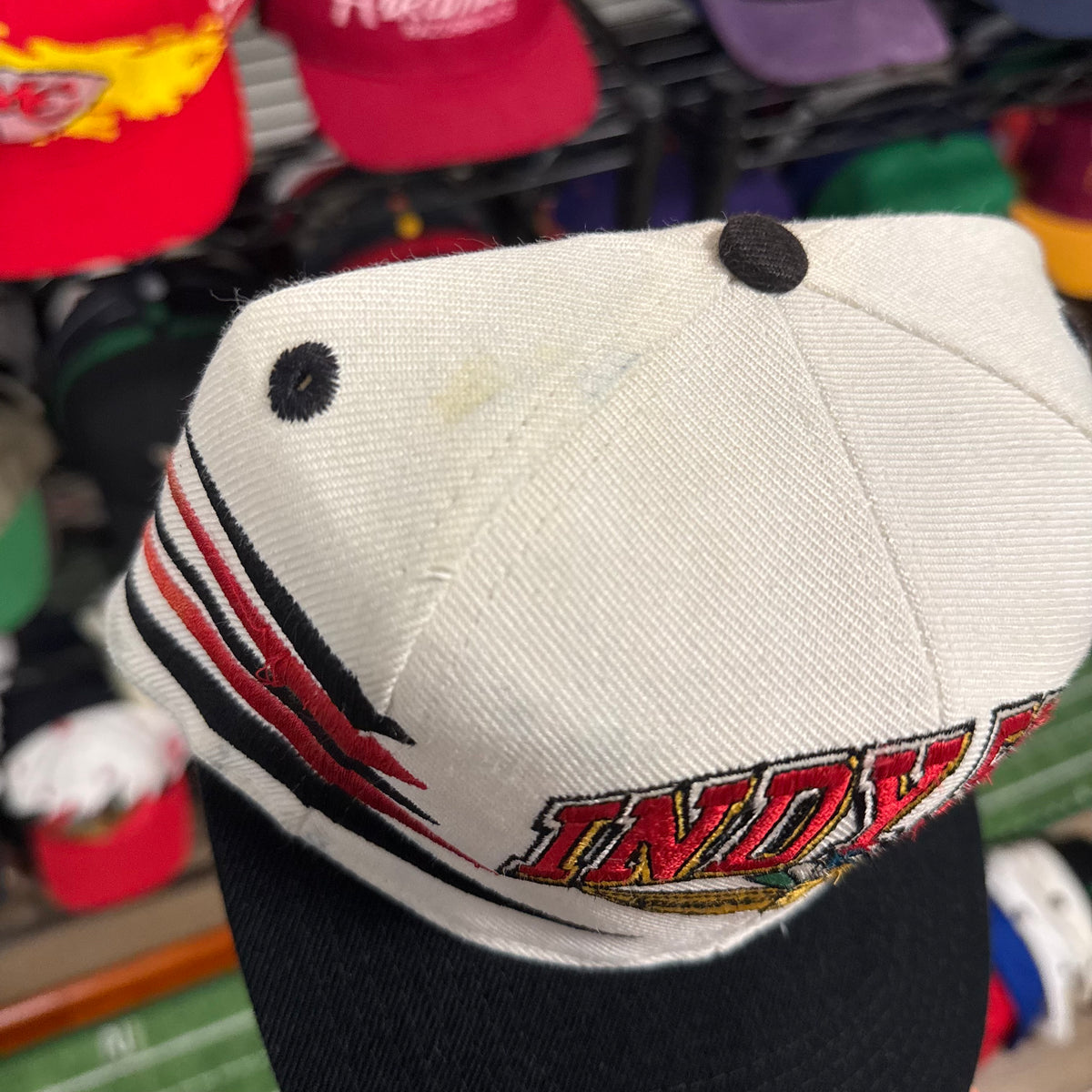 Indy 500 Logo Athletic Diamond Cut. Indy Motor Speedway 90’s Indy Car Racing Snapback