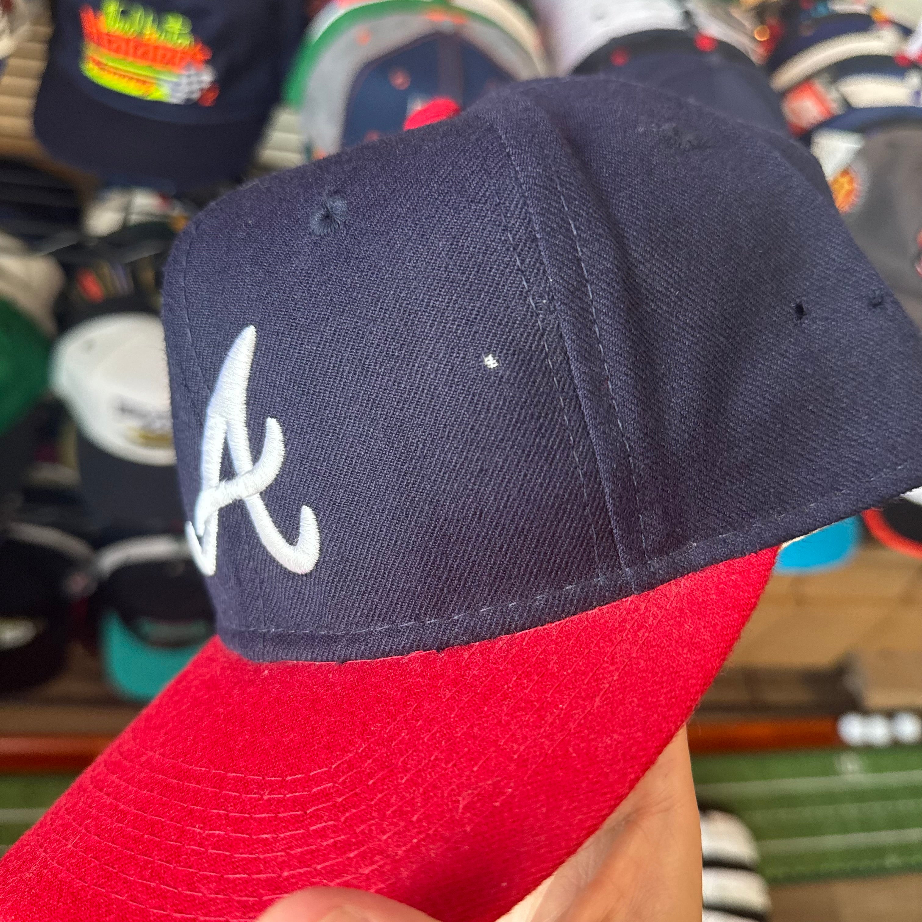 Atlanta Braves Plain Logo Sports Specialties Fitted Hat 7 3/8