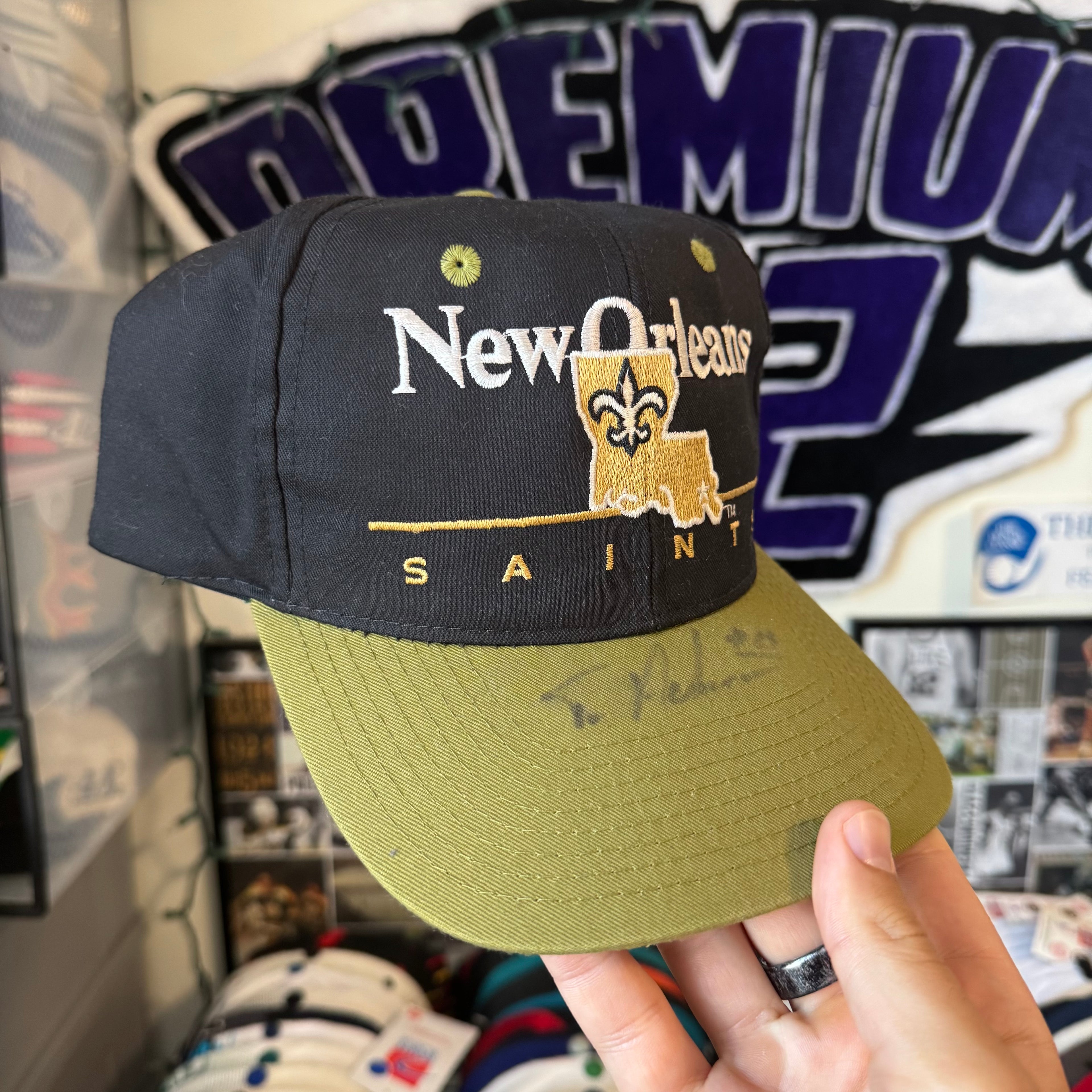 New Orleans Saints Eastport Single Bar NFL Football Signed Snapback