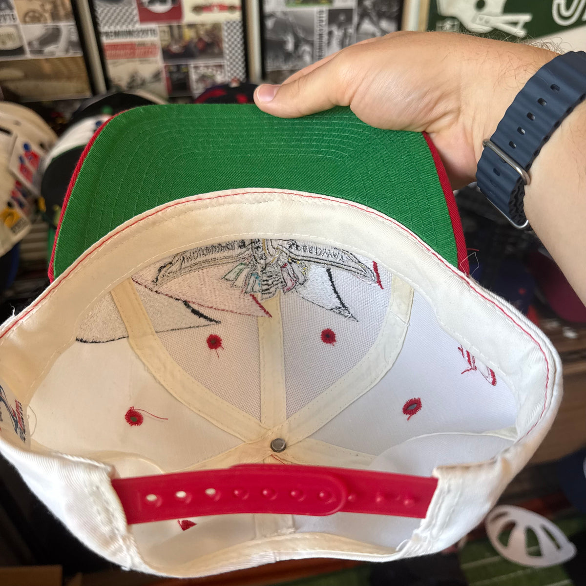 Indianapolis Motor Speedway Logo Athletic Double Sharktooth Indy Car Racing SnapBack