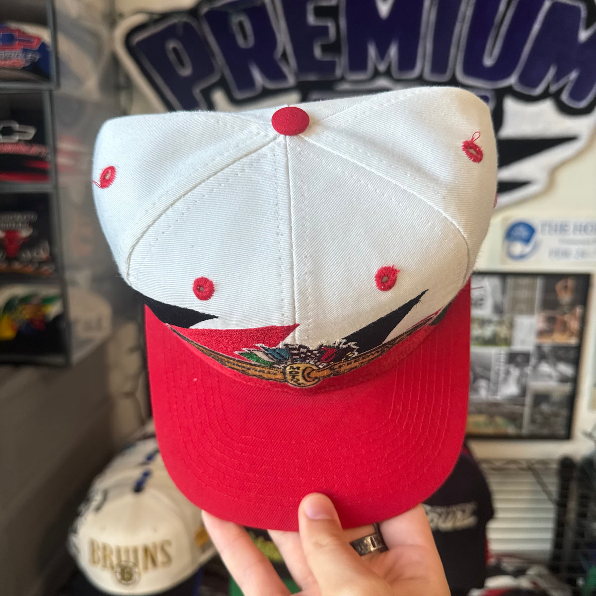 Indianapolis Motor Speedway Logo Athletic Double Sharktooth Indy Car Racing SnapBack