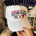 American League National League New York Yankees vs Philadelphia Phillies Logo 7 MLB Baseball Snapback