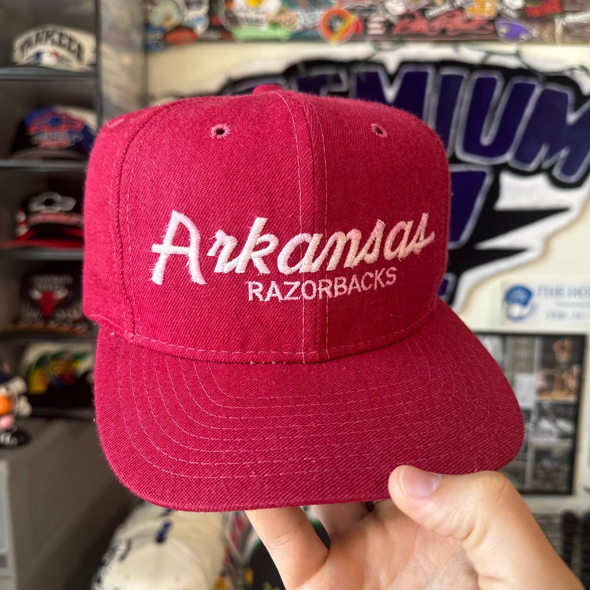 University of Arkansas Razorbacks Sports Specialties Single Line Script NCAA College Snapback