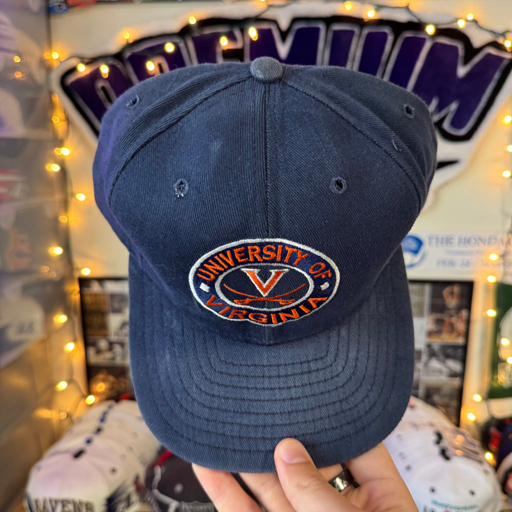 University of Virginia New Era Faded Navy Circle Logo Snapback