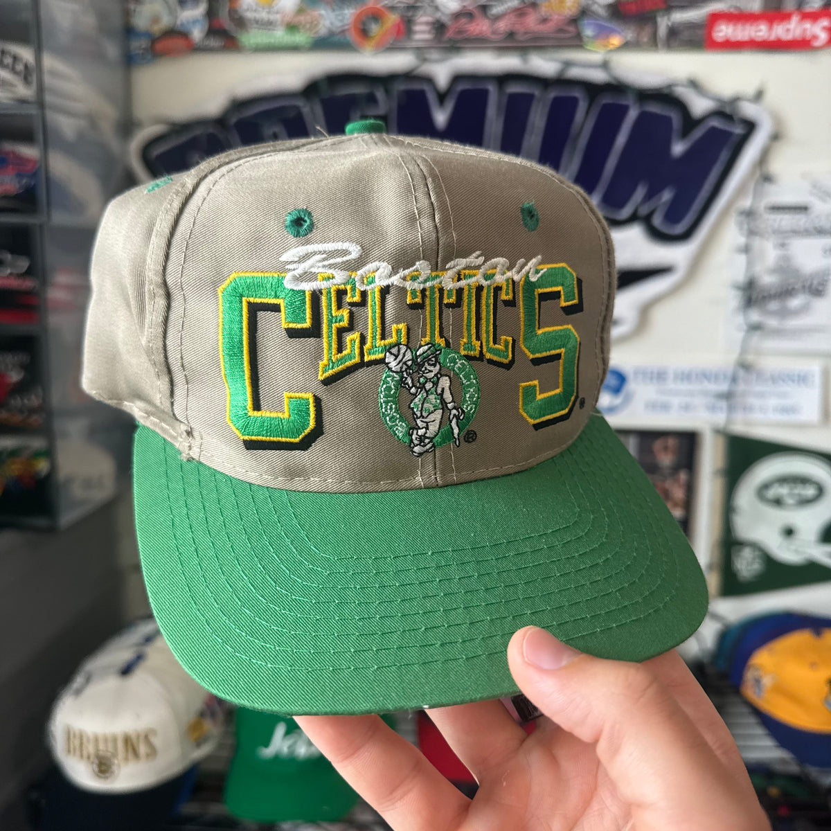 Boston Celtics Drew Pearson Downward Arch NBA Basketball Snapback