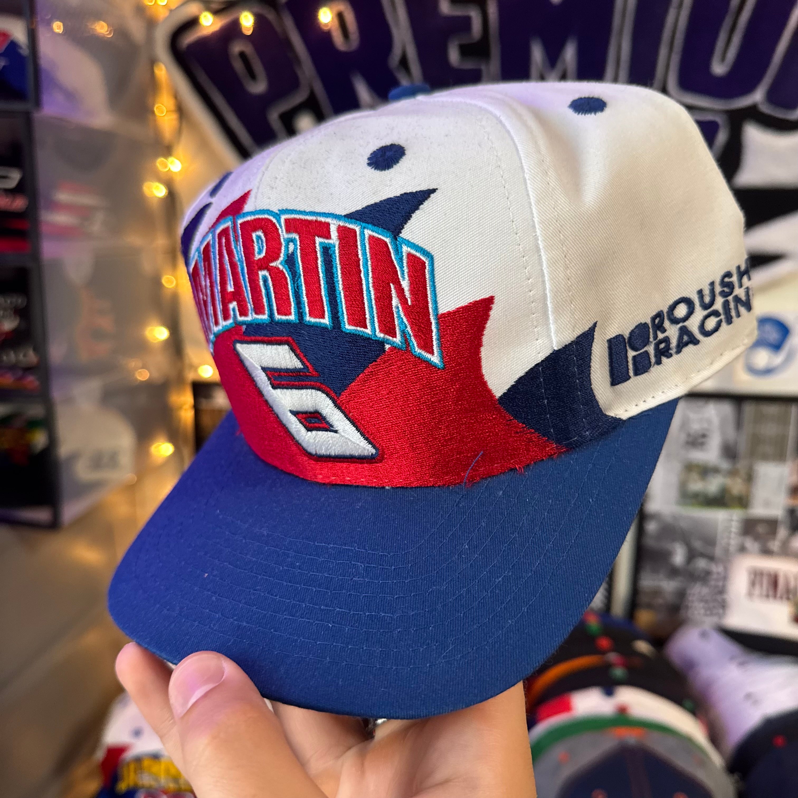 Mark Martin #6 Roush Racing Valvoline Racing Logo 7 Double Sharktooth Snapback