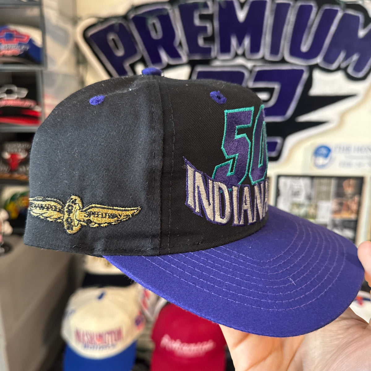 Indianapolis 500 Logo 7 Big Logo Bottom Arch Indy 500 Racing SnapBack