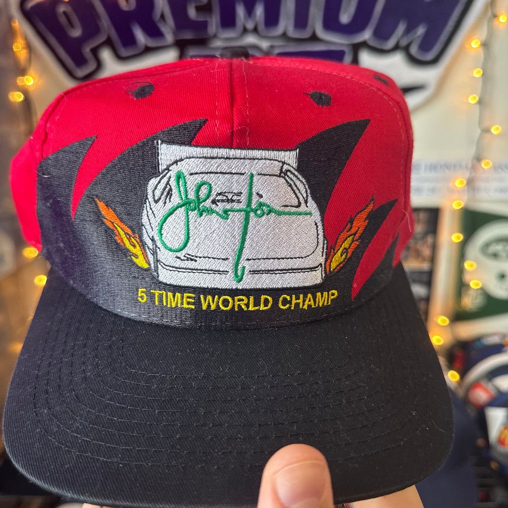 NHRA Drag Racing John Force 5 Time Wolrd Champ Shartooth Style Snapback